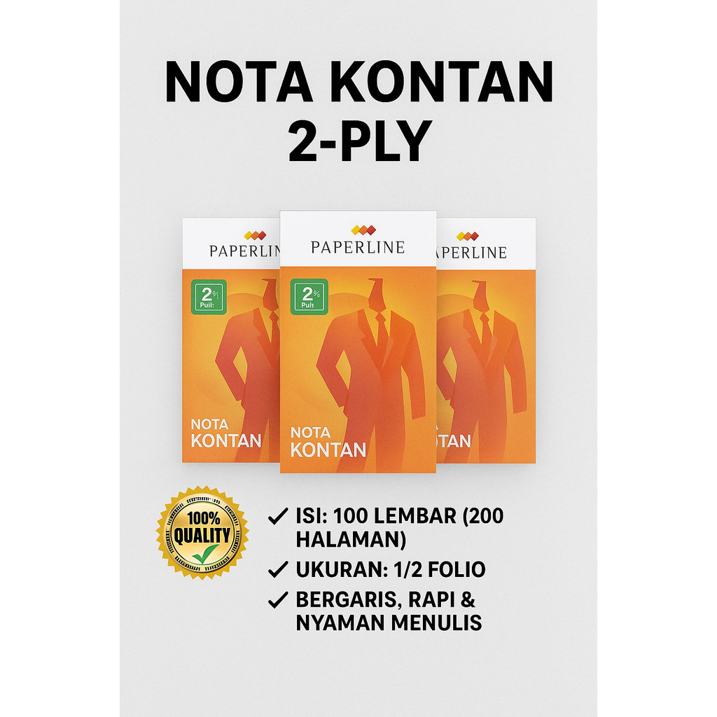 

Buku Nota Kontan B2 Ncr Paperline / Nota Kecil 2 Ply / Nota Kontan Kecil 2 Ply