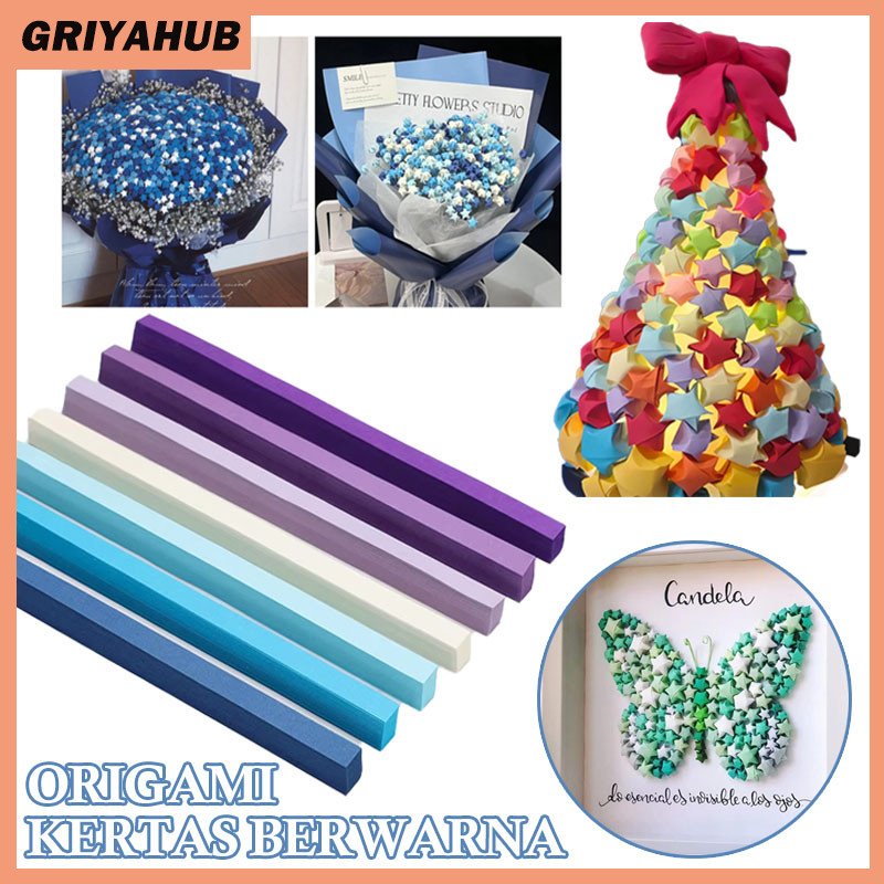 

Color Origami Kertas Bintang/540 Pcs Kertas Origami Bintang Star Paper/DIY Kertas Bintang Warna Warni
