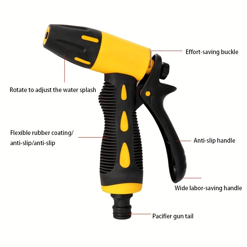 High Pressure Water Gun Car Wash Tool, Household Car Wash Water Gun Head Multi-Functional Household 