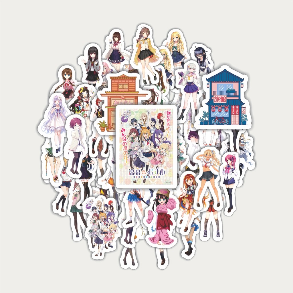 

Sticker Pack Stiker Anime Series Onsen Musume Karakter Mix | Sticker TUMBLR | Stiker LAPTOP KOPER HELM