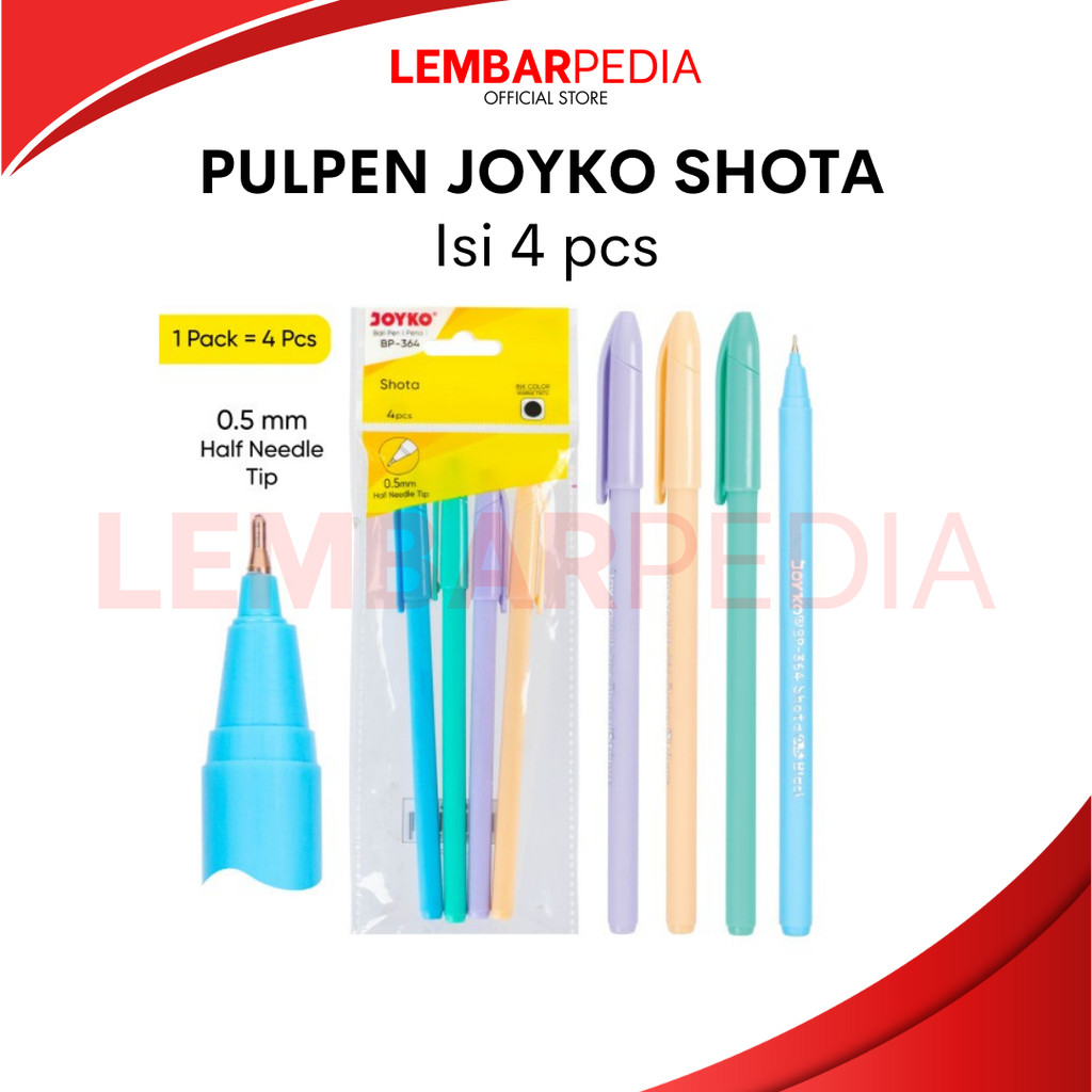 

PULPEN JOYKO BP-364 SHOTA 0.5MM PER PACK ISI 4 PCS