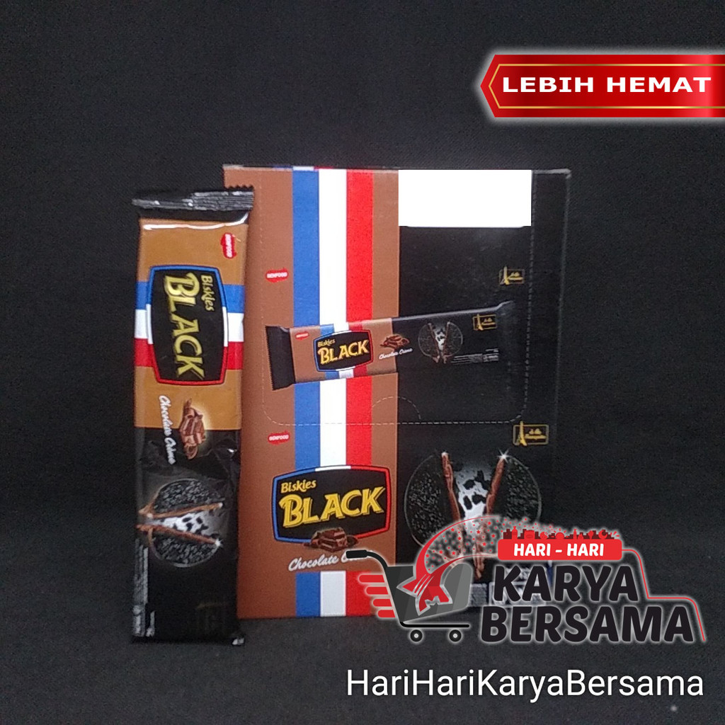 

MAKANAN RINGAN BISKIES BLACK CRACKER SANDWICH CHOCOLATE CREME PACK 12'S X 24GR