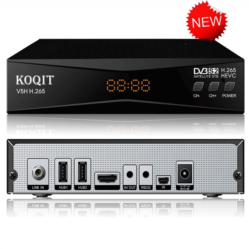 Koqit dvb s2 HEVC H265 DVB-S2 HD Satellite Receiver Satellite Tv Receiver T2-MI Stream Mirror Screen