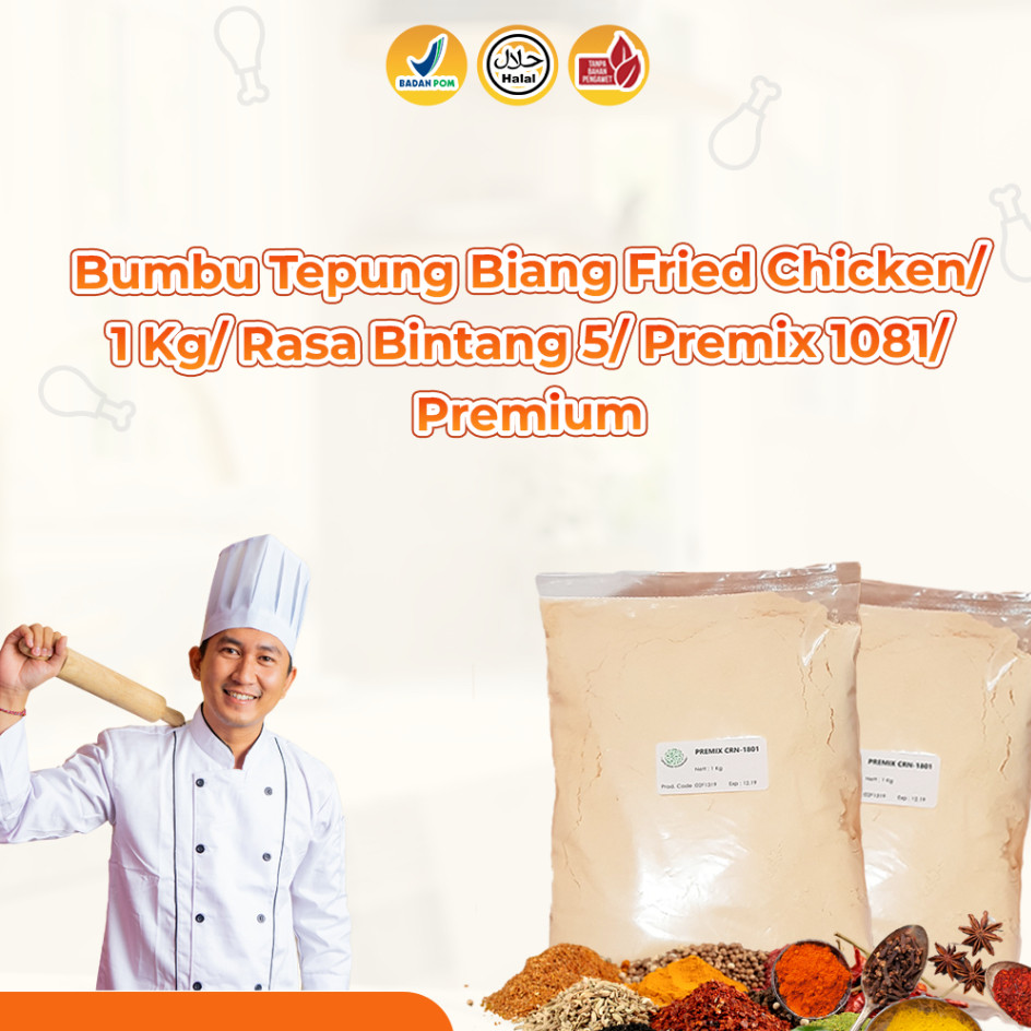 

Bumbu Tepung Biang Fried Chicken / 1 Kg / /Rasa Bintang 5 / Premix 1801/premium