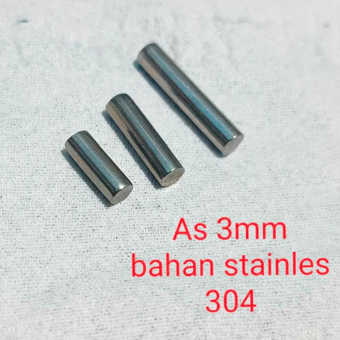 Batang as 3mm pendek spi pin bahan stainless - panjang 15mm