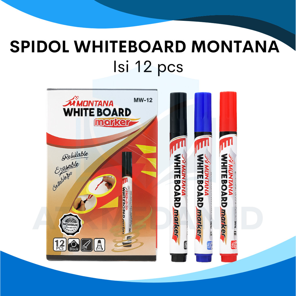 

SPIDOL MONTANA MW-12 WHITE BOARD PER BOX ISI 12PCS