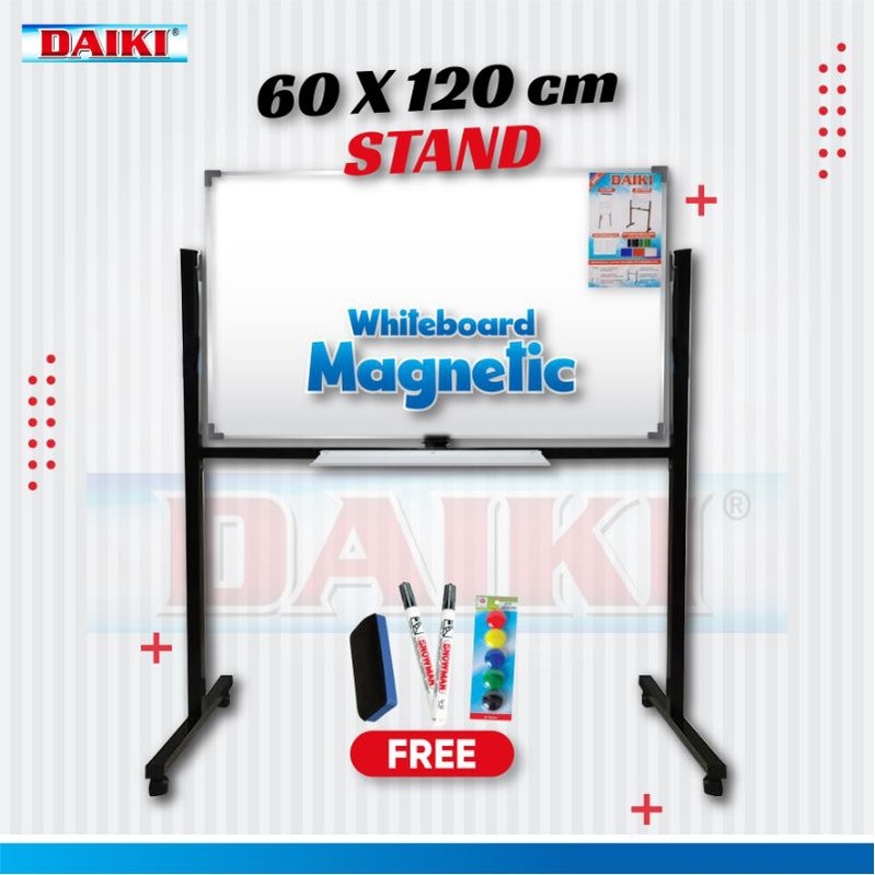 

NEW Whiteboard DAIKI magnetic double face stand Uk 60x120 Cm PREMIUM