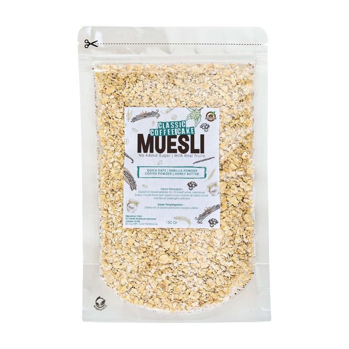 

House Of Organix Classic Coffee Cake Muesli 150 Gr bebas lemak trans 12 bulan