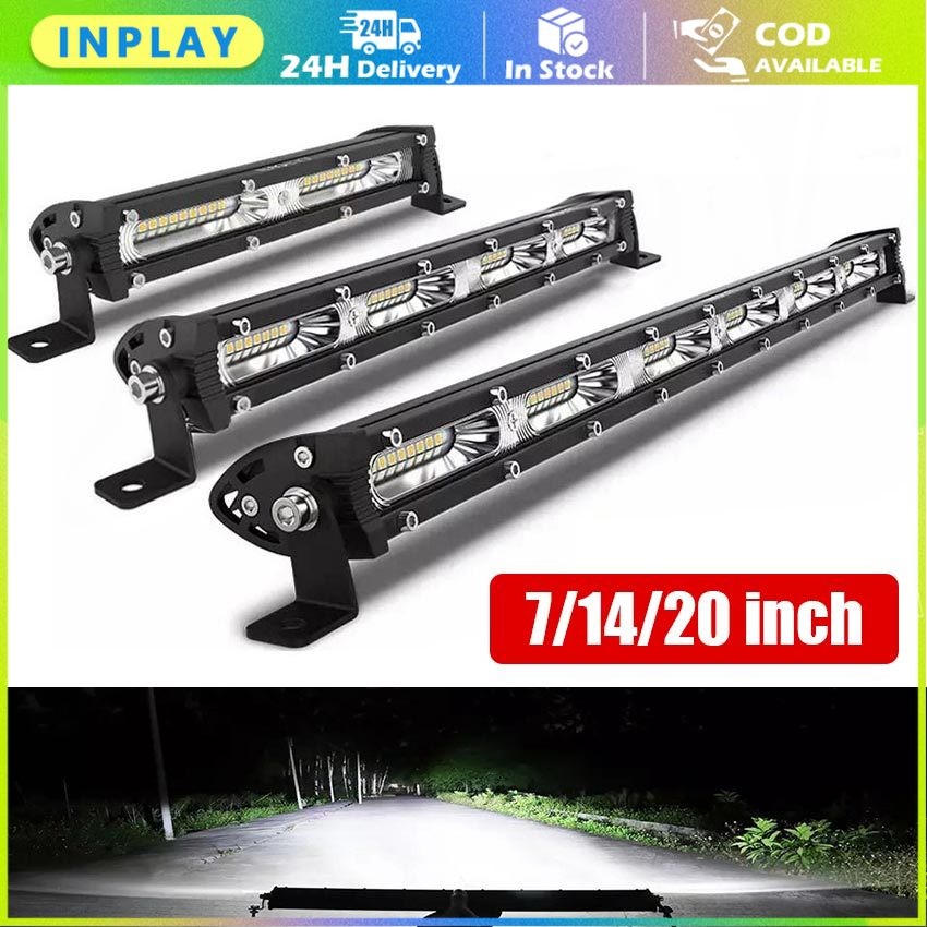 Lampu Sorot LED Bar Slim 180W 20 Inch 12V 24V / Spotlight Offroad Worklight Mobil / Lampu Tembak Cre