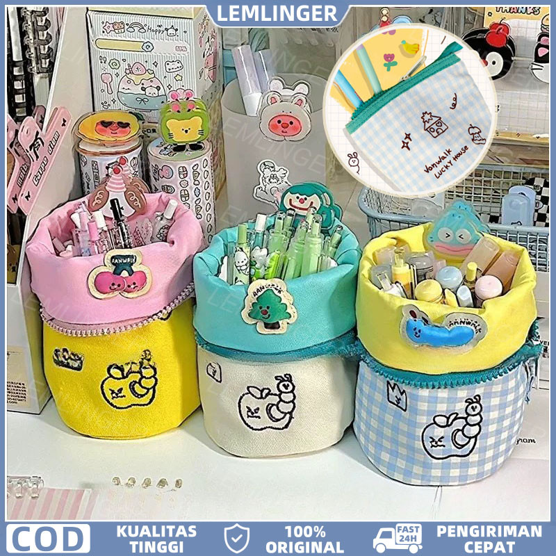 

【LEMLINGER】Tempat Pensil Yang Bisa Dilipat Tas Pena Tempat Pena Kreatif Tas Pulpen Korea Tempat Pulpen Tiga Dimensi Tas Pulpen Lucu