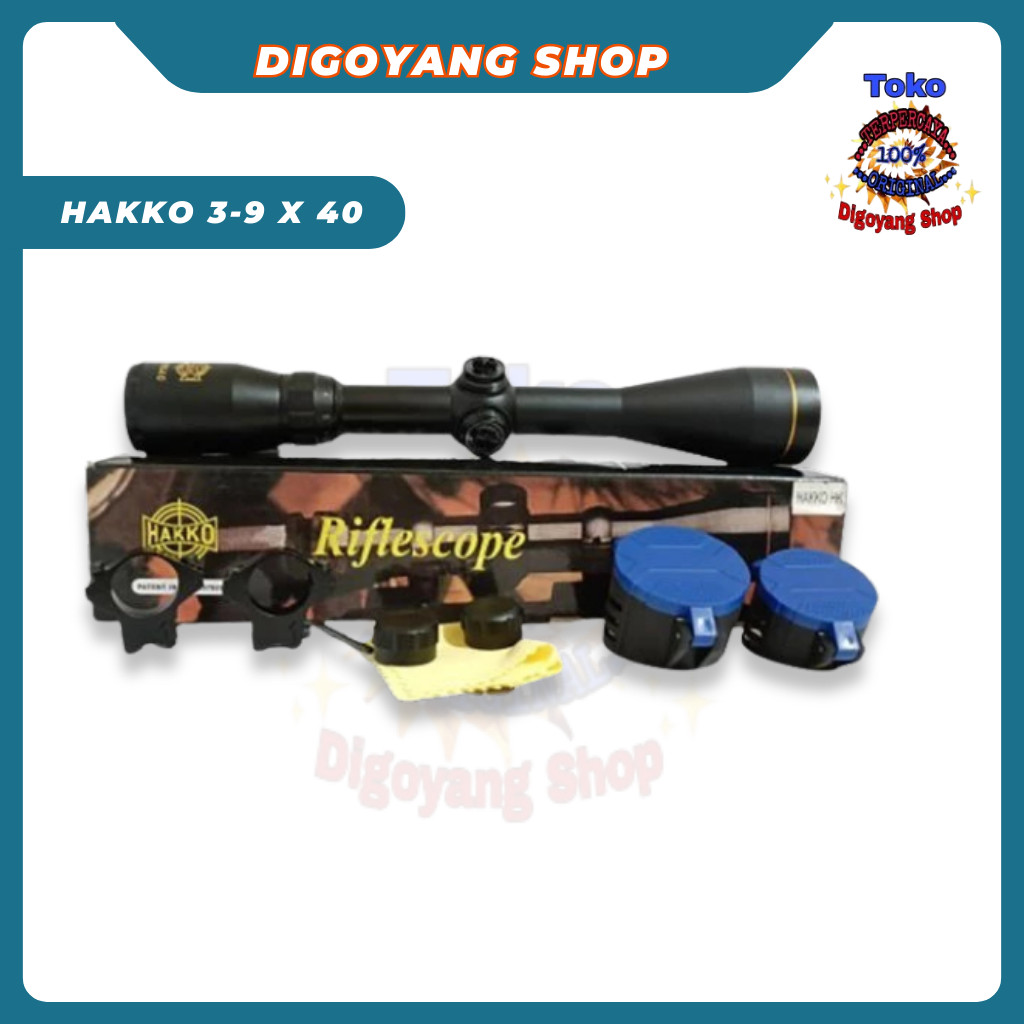 Teleskop Hakko 3-9X40 Ring Gold tube 25 dan 30: Teleskop Berkualitas Tinggi
