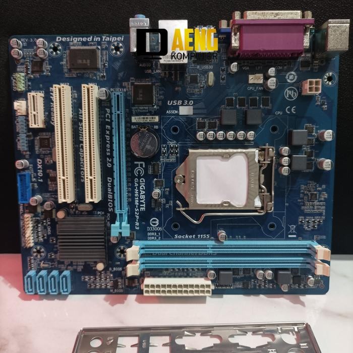 Daeng Komputer Motherboard Gigabyte H61 GA- H61M - S2P - R3 Socket 1155 USB 3.0
