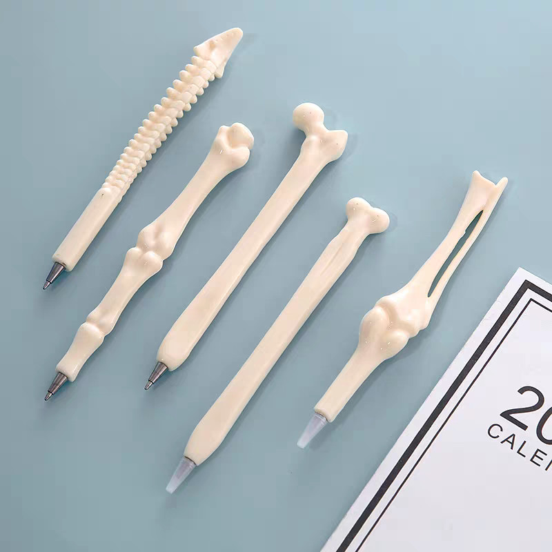 

Funny Ballpoint Pen Blue And Black Ink Creative Design Simulated Bone Pens School Office Writing Supplies Gift Stationery