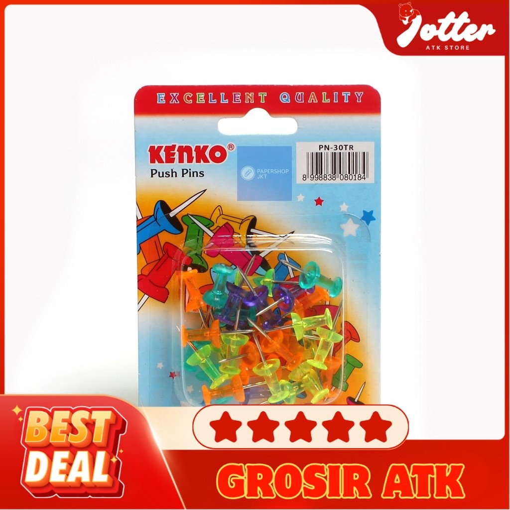 

PUSH PIN PN-30TR KENKO TRANSPARANT | Jotter Grosir ATK
