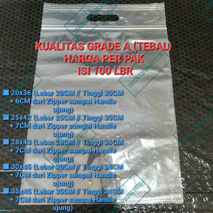 

Plastik Klip Plong 30x45 (38+7) Tebal 06 Premium Packing Baju Hijab Distro Lain2