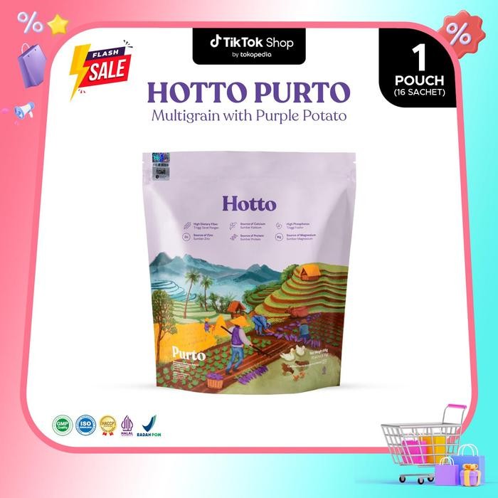

FLASH SALE!!! Hotto Purto Pouch Oat Multigrain Oatmeal Sereal dengan Ubi Ungu - 1 Pouch