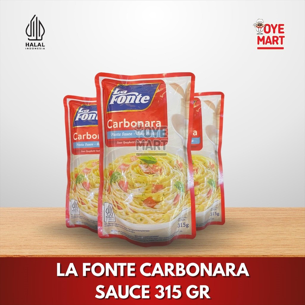 

LA FONTE CARBONARA PASTA SAUCE 315 GR / SAUS PASTA