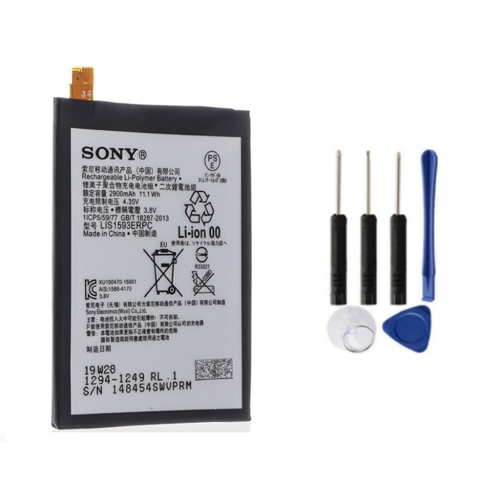 Original LIS1593ERPC Phone Battery For Sony Xperia Z5 E6633 E6683 E6603 E6653 2900mAh +tools