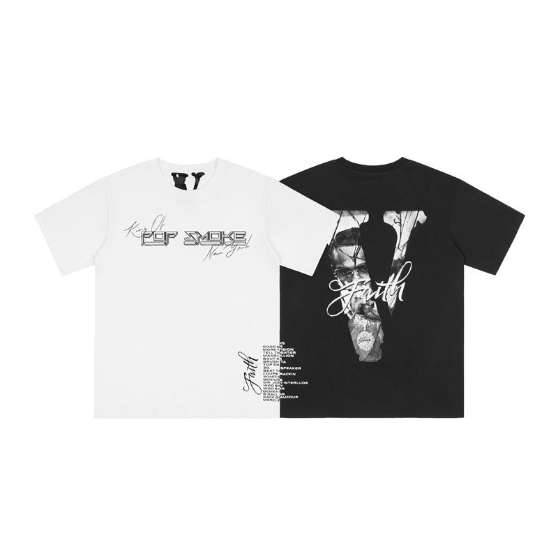 Hot sale FASHION VLONE Men and Women Cotton Letter Print T-Shirts Short-sleeve Sports Tee cod cotton