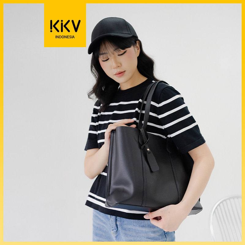 kkv  Dunns Tas Bahu Tote Bag Wanita/Women's Single Shoulder Bag/black/ MAMAPAO