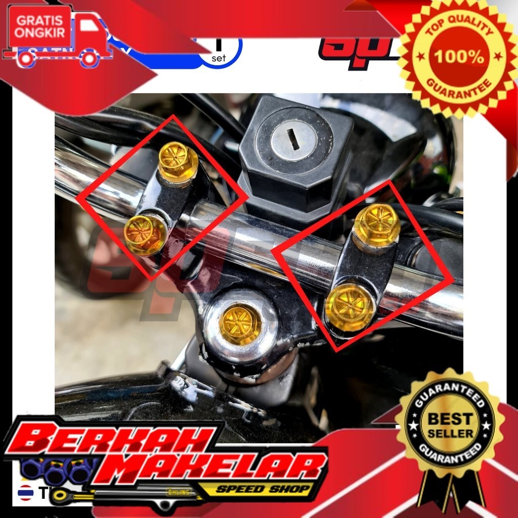 Baut Dudukan Stang Vixion Xabre Nmax Pcx Universal Baut  Stainless  Custom Bubut