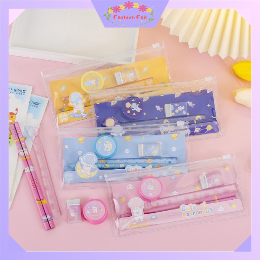 

FASHION FAIR S5942 Alat Tulis Set Mini Stationary / Set Alat Tulis 5 In 1 Karakter / Warna-Warni Astronot Stationary / Set Alat Tulis