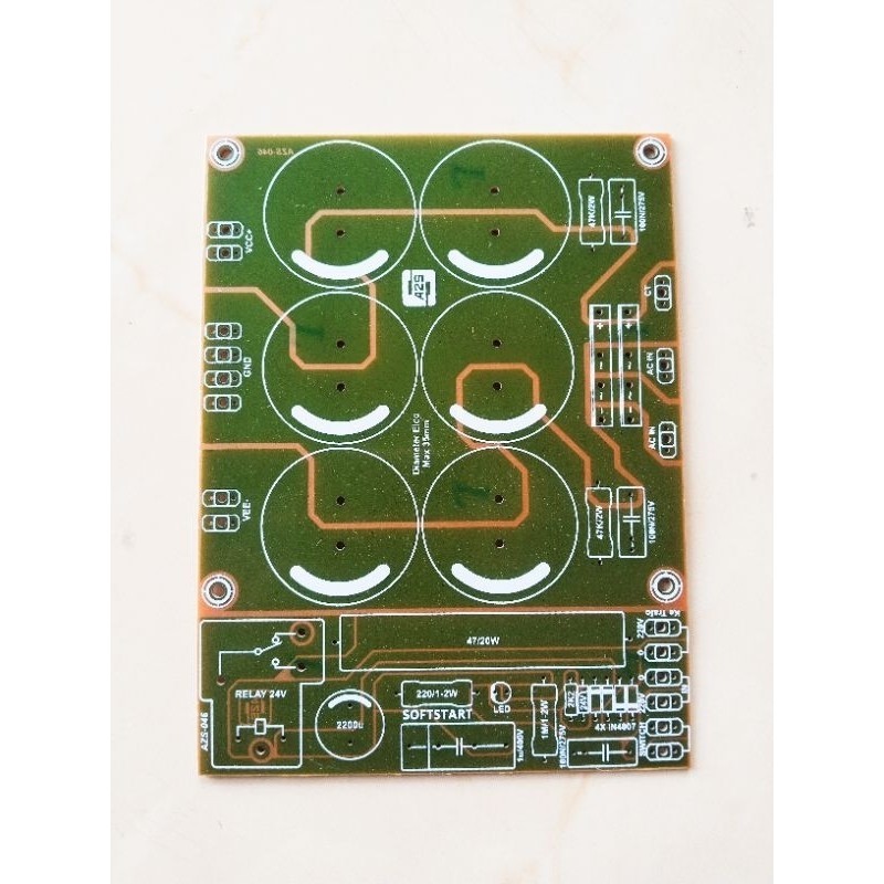 PCB New PSU 6 Elco Softstart Pertinak