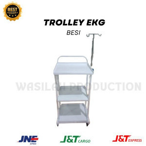 TROLI EKG RUMAH SAKIT || TROLI EKG PASIEN STAINLESS || TROLI EKG BESI - Troli Ekg BESI - Troli Ekg B