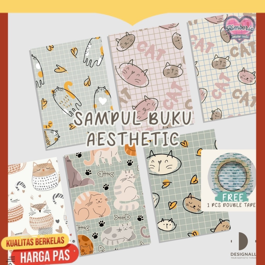 

(ISI 6 PCS) Designall Sampul Buku Aesthetic - Sampul Buku Motif - Sampul Buku Bigboss / Sidu - DN