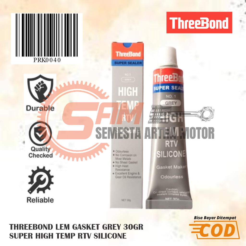 Lem Gasket Threebond Grey 30gr Sealer Paking Blok Mesin Motor Mobil Anti Panas