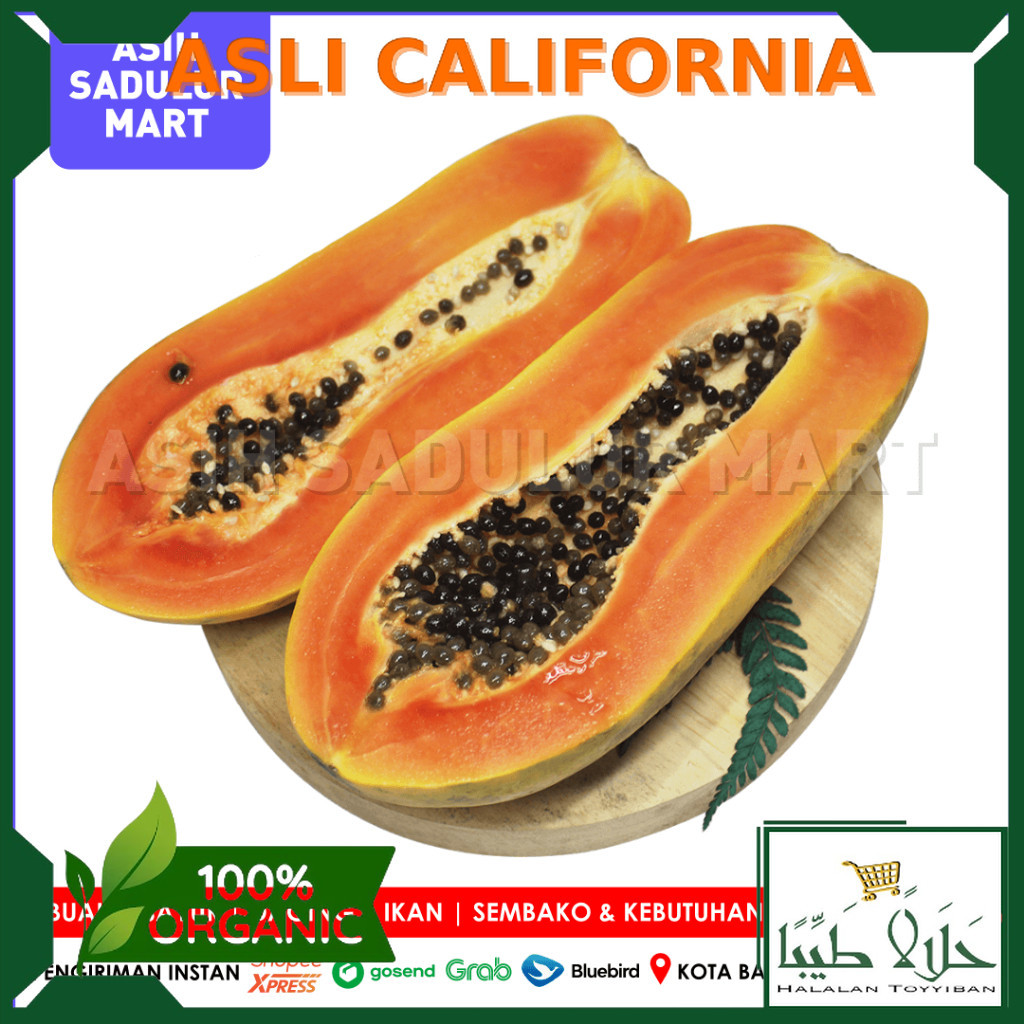 

Pepaya California Buah Segar Bandung (1 Buah) | Asih Sadulur Mart Per 1 Buah