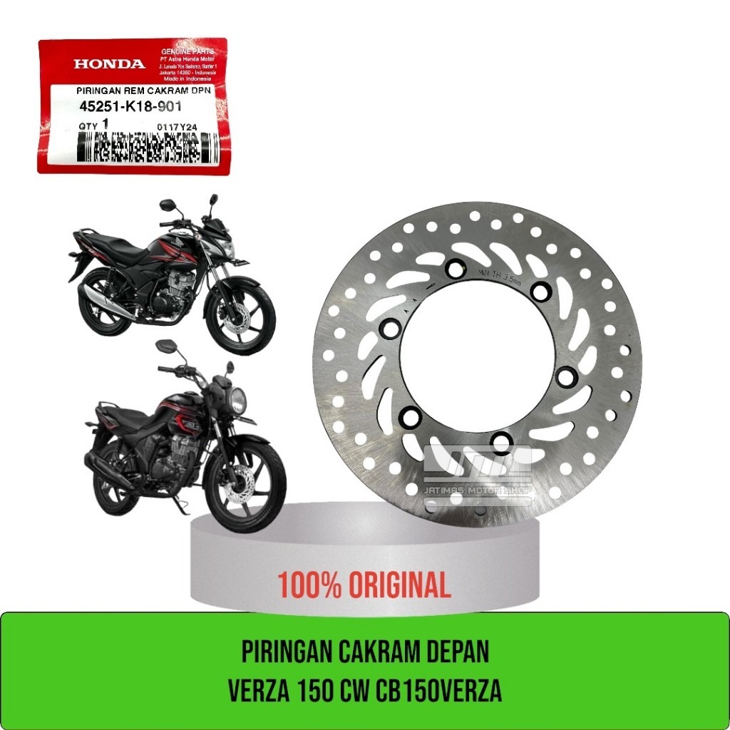 Piringan cakram depan verza 150 cw cb150 verza 45251-K18-901