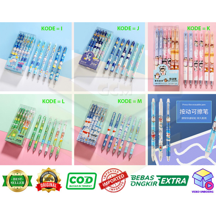 

promo ✨ -PRESS Eraseable Pen - Pulpen Bisa Dihapus - Kode E(33016)