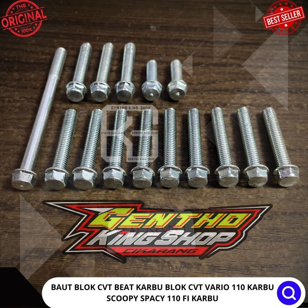 Baut CVT Beat Karbu Full Set / Baud Cover CVT Beat Karburator Full Set Baut CVT Beat Karbu Fullset K
