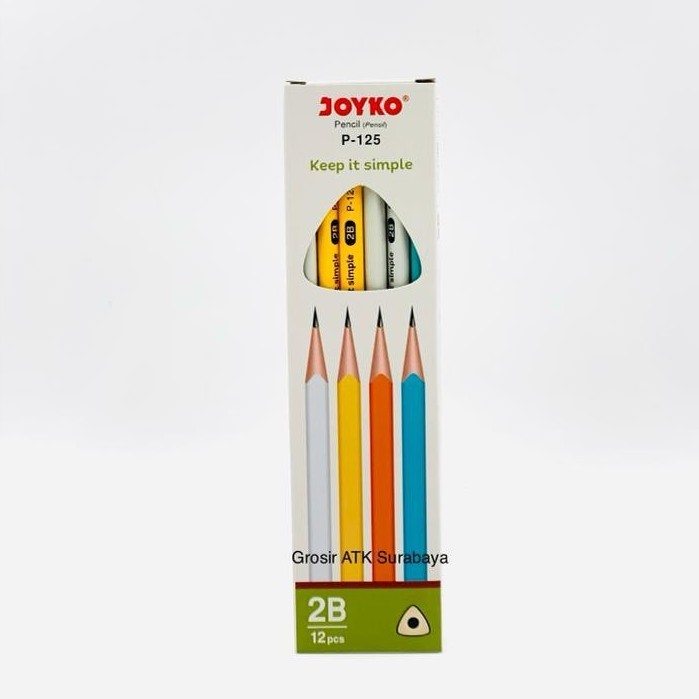 

( DAPAT 1 LUSIN ) PENSIL 2B JOYKO P-125 / Pencil 2B Joyko P-125 / P 125