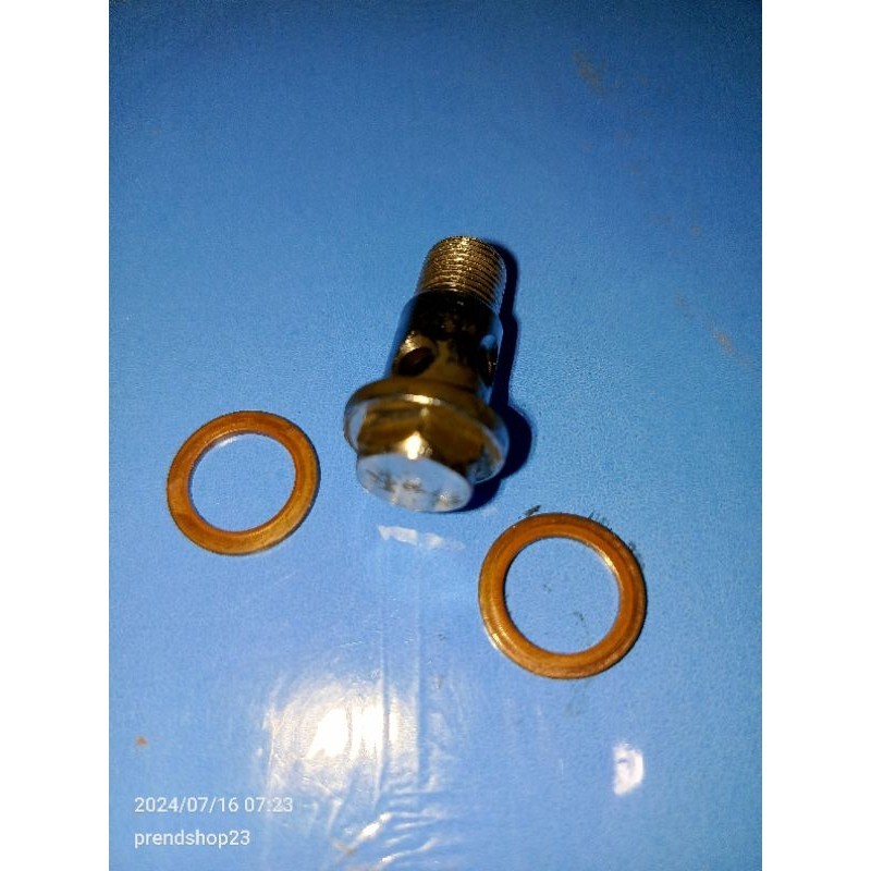 baut/nempel+ring  Kuningan oil cooler satria Fu 150