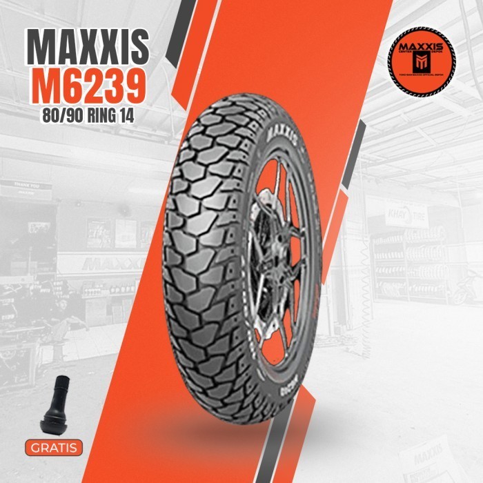 Ban Motor Ring 14 Tubeless Matic MAXXIS M6239 ON-OFFROAD 80/90 Ring 14 Original