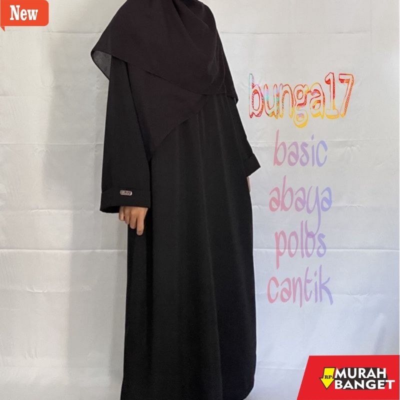 abaya shopee haul 2024 Gamis Abaya Turkey Polos Hitam Wanita Busui Simpel Terbaru Cantik