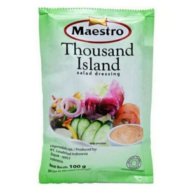 

Saus Salad Maestro Thousand Island Salad Dressing 100 Gram