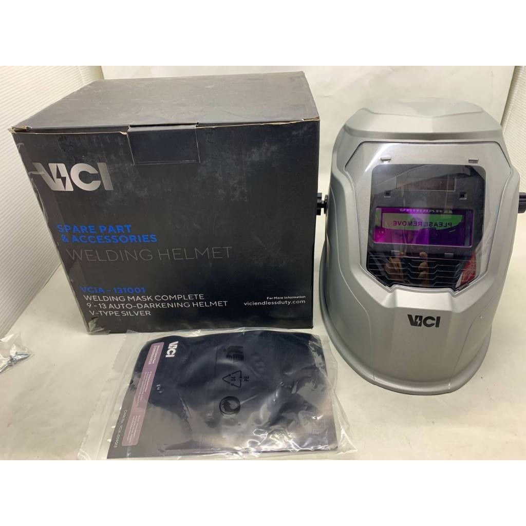 Helm Las Vci Silver/Topeng Las Otomatis/Topeng Tukang VICI/Topeng Las/Helm Las VICI
