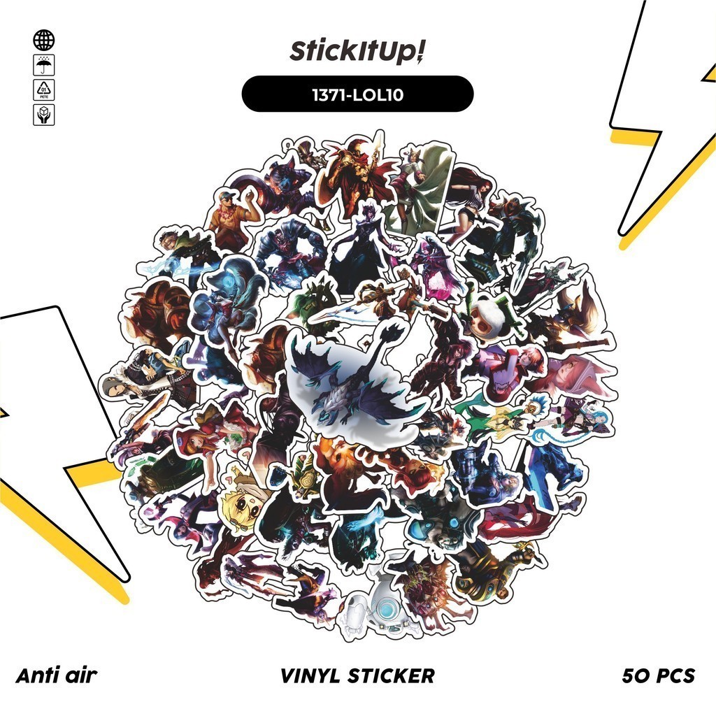 

COD✨ 100 Pcs Stiker League of Legends v10 Lucu Anti Air Untuk Dekorasi Notebook Sepeda Skateboard Handphone DIY
