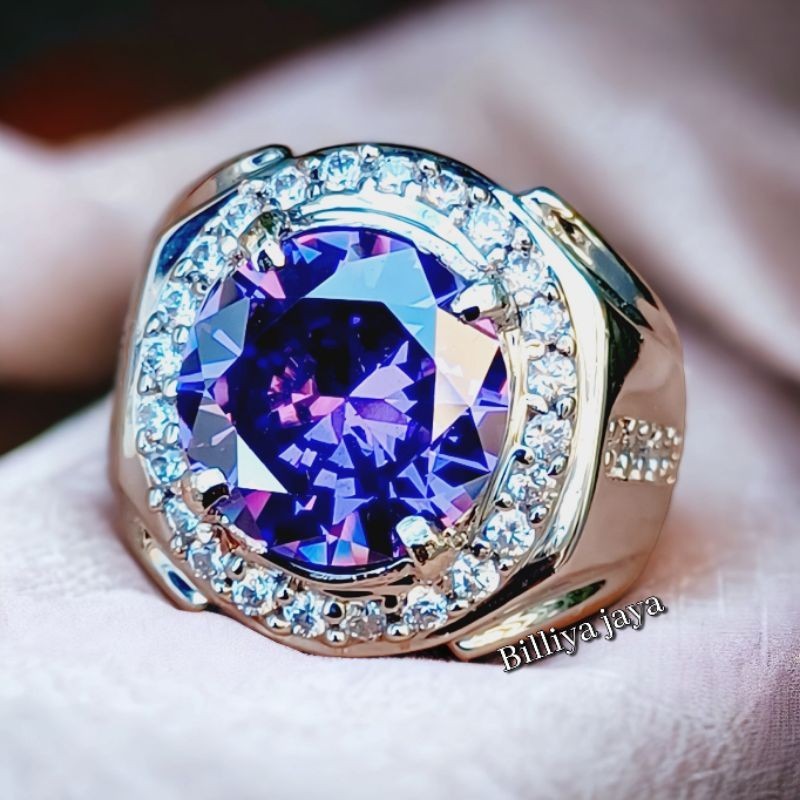 CINCIN BATU KECUBUNG FULL CUTTING ASLI BERKILAU SUPER CRYSTAL