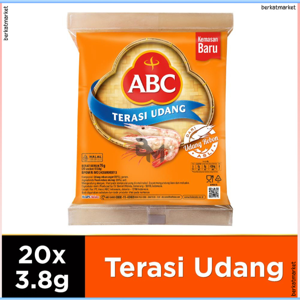 

ABC Terasi Udang Sachet Isi 20pcsx3.8gram Merah Bubuk Matang Siap Pakai Cirebon Asli Siwang Bawang Khas Tuban Super Bangka Garut Palembang Samhok Toboali Singkawang Sidoarjo Aa B9 H Ismail Puger Sangrai Rebon Kiloan