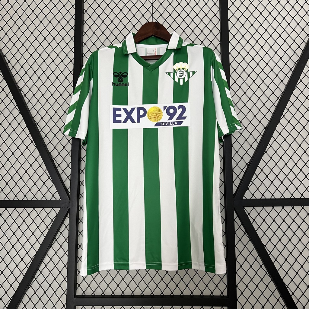 Jersey Retro Real Betis 88/89 Home A12 T shirt pria