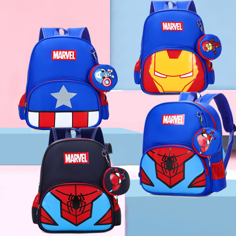 Children's School Bags Boys Girls Hero Spider Cartoon Kindergarten School Bags Children's Orthopedic