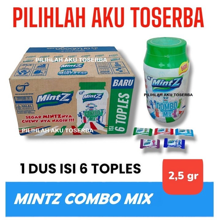 

MINTZ Permen Chewy COMBO MIX KEMASAN TOPLES - ( HARGA 1 DUS )