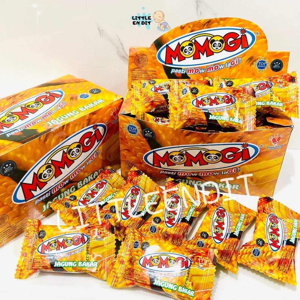 

Littleendit SNCK11 Snack Momogi 5gr Rasa cokelat dan jagung bakar