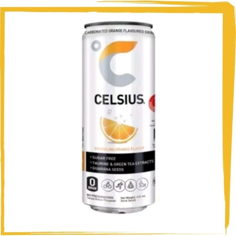 

Celsius Energy Drink 325ml. Sugar Free. Sparkling Orange