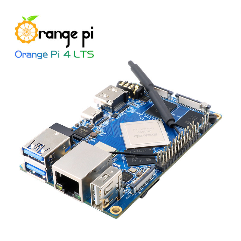 Orange Pi 4 LTS 4GB LPDDR4+16GB EMMC Rockchip RK3399,Support Wifi+BT5.0,Gigabit Ethernet, Run Androi