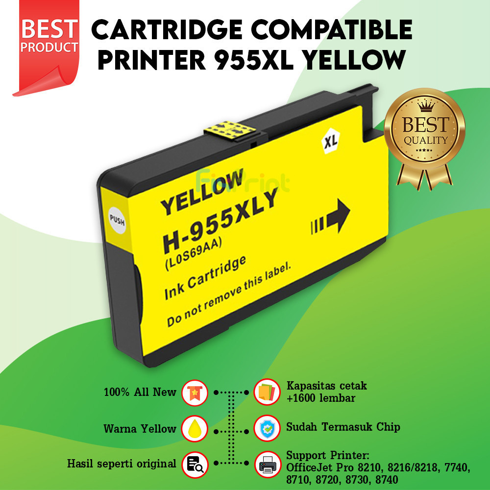 Cartridge Tinta Compatible 955XL 955 XL Printer 8210 8216 8218 7740